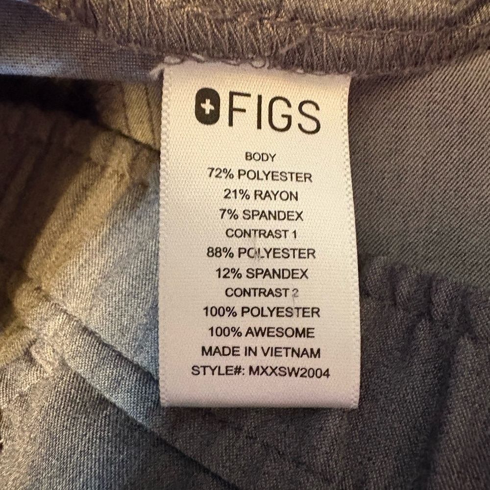 Figs Gray Jogger Sweatpants with Elastic Waistband - Picture 3 of 6